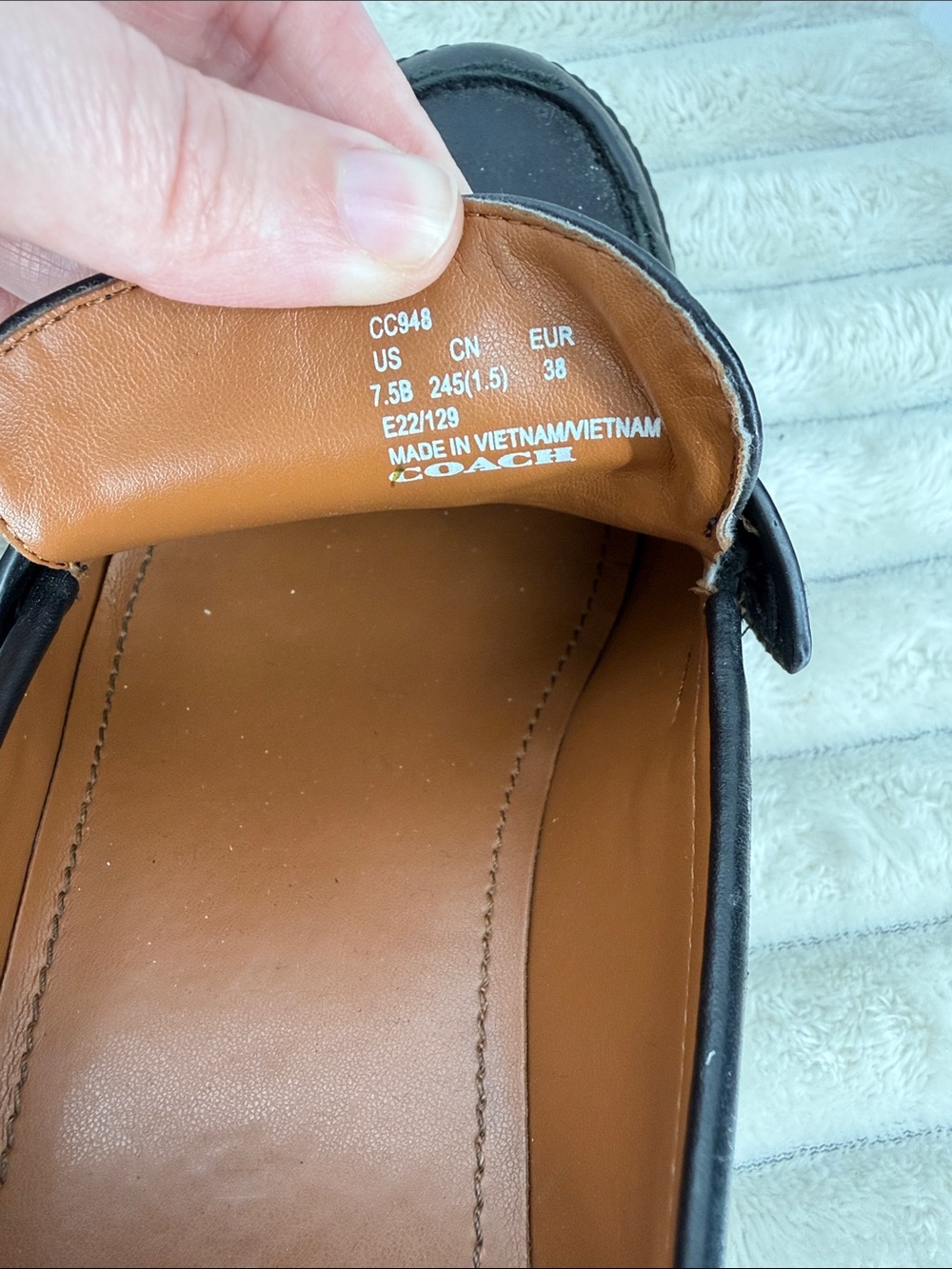 Coach Colleen Black Women's Loafers size 7.5B - Picture 7 of 13